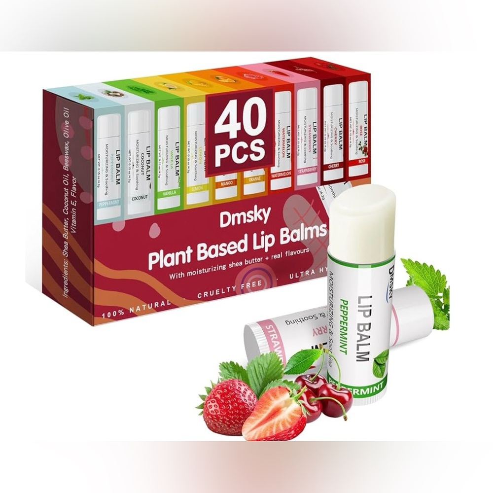 40-Pack Plant Based Lip Balms!! BRAND NEW & SEALED! Perfect for Buyer Gifts